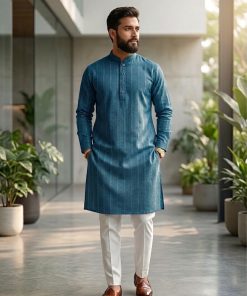 Royal Blue Elegance, Pakistani Cotton।কোড-45